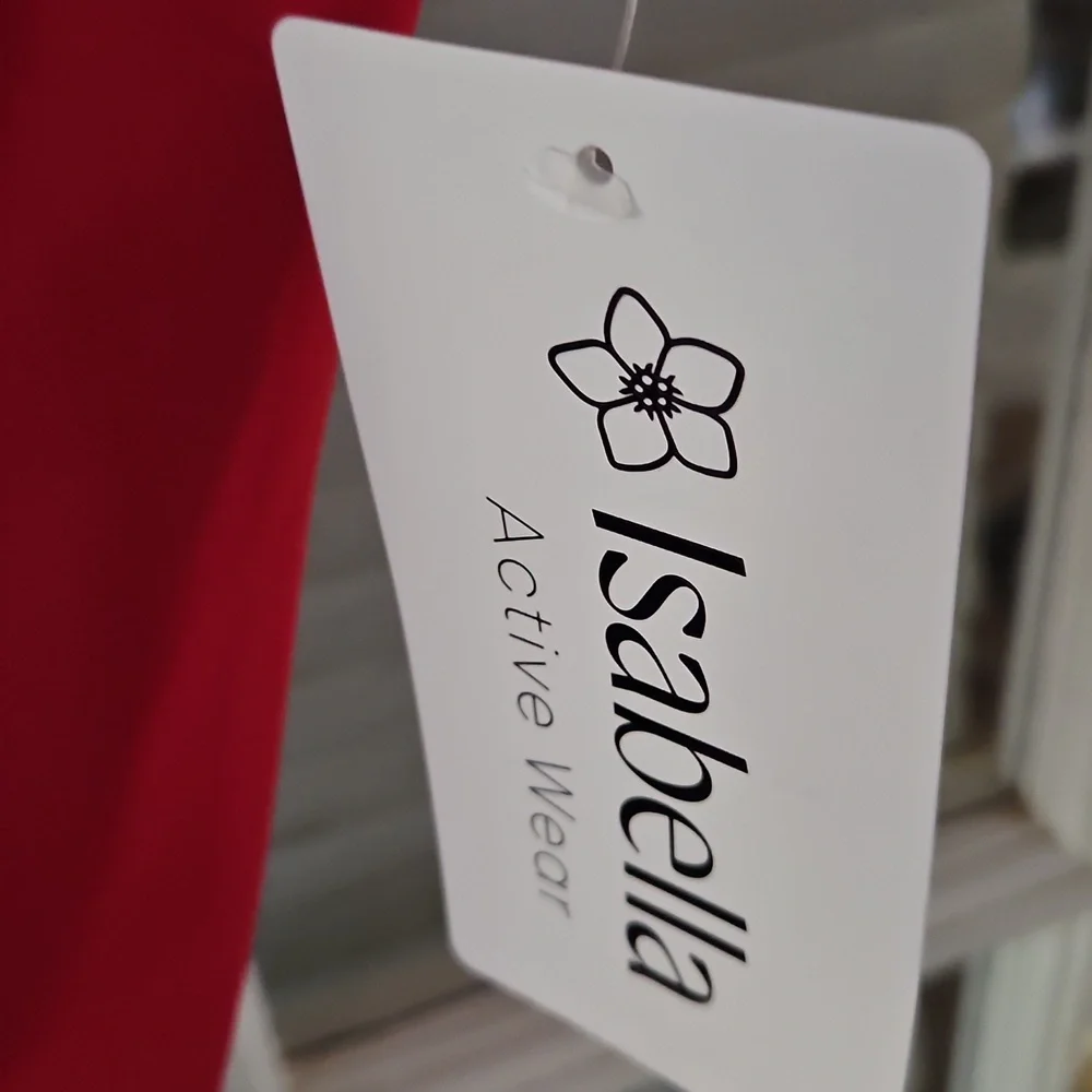 NWT Isabella Red Women's Tank Top With Built In Bra. Sz Large - Picture 3 of 6